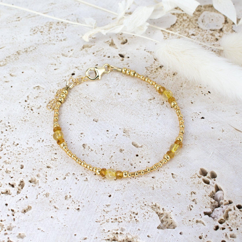 Citrine Ancient Tides Bracelet - Citrine Ancient Tides Bracelet - 14k Gold Fill - Luna Tide Handmade Crystal Jewellery