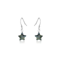 Crystal Star Drop Earrings - Labradorite - Sterling Silver - Luna Tide Handmade Jewellery