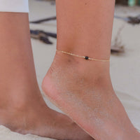 Dainty Anklet - Lava - 14K Gold Fill - Luna Tide Handmade Jewellery