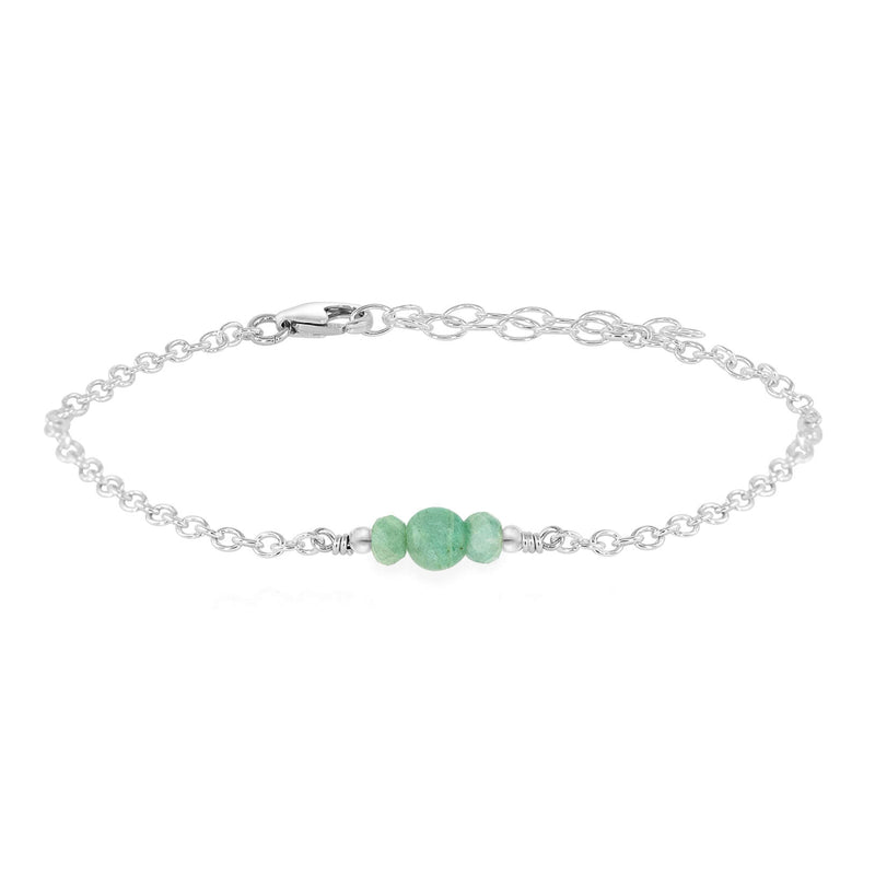 Dainty Bracelet - Amazonite - Sterling Silver - Luna Tide Handmade Jewellery