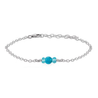 Dainty Bracelet - Apatite - Stainless Steel - Luna Tide Handmade Jewellery
