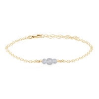 Dainty Bracelet - Crystal Quartz - 14K Gold Fill - Luna Tide Handmade Jewellery
