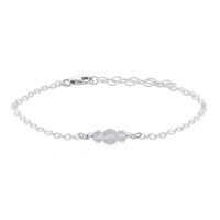 Dainty Bracelet - Crystal Quartz - Sterling Silver - Luna Tide Handmade Jewellery