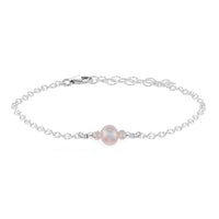 Dainty Bracelet - Freshwater Pearl - Sterling Silver - Luna Tide Handmade Jewellery