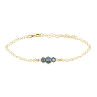 Dainty Bracelet - Labradorite - 14K Gold Fill - Luna Tide Handmade Jewellery