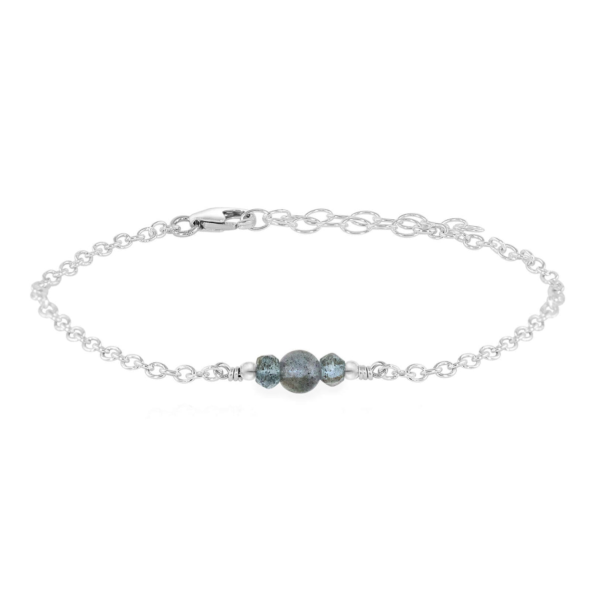 Dainty Bracelet - Labradorite - Sterling Silver - Luna Tide Handmade Jewellery