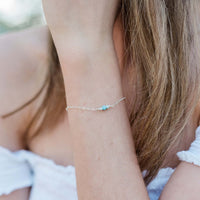 Dainty Bracelet - Larimar - Sterling Silver - Luna Tide Handmade Jewellery