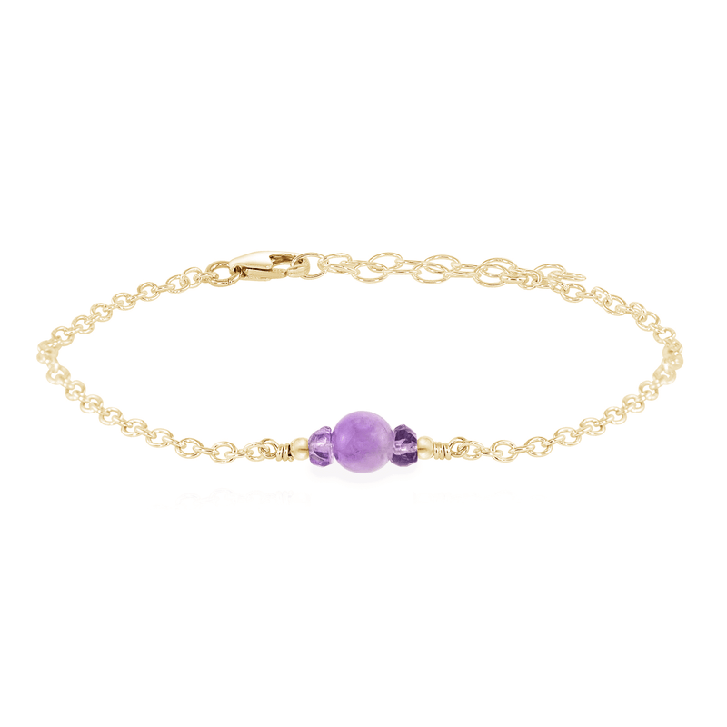 Dainty Bracelet - Lavender Amethyst - 14K Gold Fill - Luna Tide Handmade Jewellery