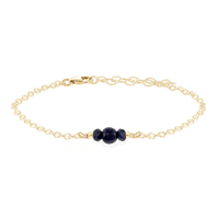 Dainty Bracelet - Sapphire - 14K Gold Fill - Luna Tide Handmade Jewellery