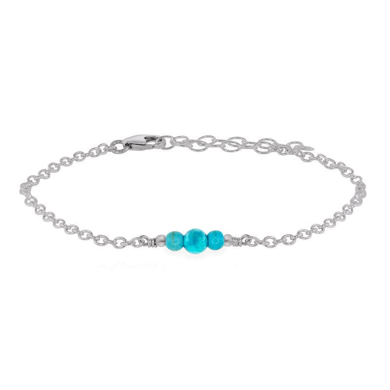 Dainty Bracelet - Turquoise - Stainless Steel - Luna Tide Handmade Jewellery