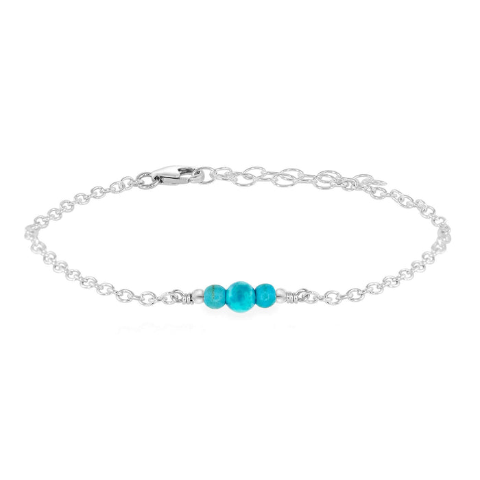 Dainty Bracelet - Turquoise - Sterling Silver - Luna Tide Handmade Jewellery