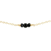 Dainty Choker - Black Tourmaline - 14K Gold Fill - Luna Tide Handmade Jewellery