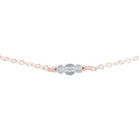 Dainty Choker - Crystal Quartz - 14K Rose Gold Fill - Luna Tide Handmade Jewellery