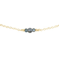 Dainty Choker - Labradorite - 14K Gold Fill - Luna Tide Handmade Jewellery