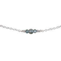 Dainty Choker - Labradorite - Stainless Steel - Luna Tide Handmade Jewellery