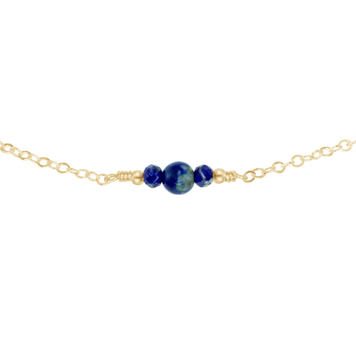 Dainty Choker - Lapis Lazuli - 14K Gold Fill - Luna Tide Handmade Jewellery