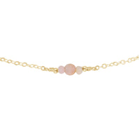 Dainty Choker - Pink Peruvian Opal - 14K Gold Fill - Luna Tide Handmade Jewellery