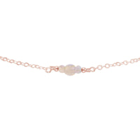 Dainty Choker - Rainbow Moonstone - 14K Rose Gold Fill - Luna Tide Handmade Jewellery