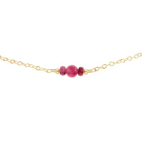 Dainty Choker - Ruby - 14K Gold Fill - Luna Tide Handmade Jewellery