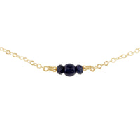 Dainty Choker - Sapphire - 14K Gold Fill - Luna Tide Handmade Jewellery