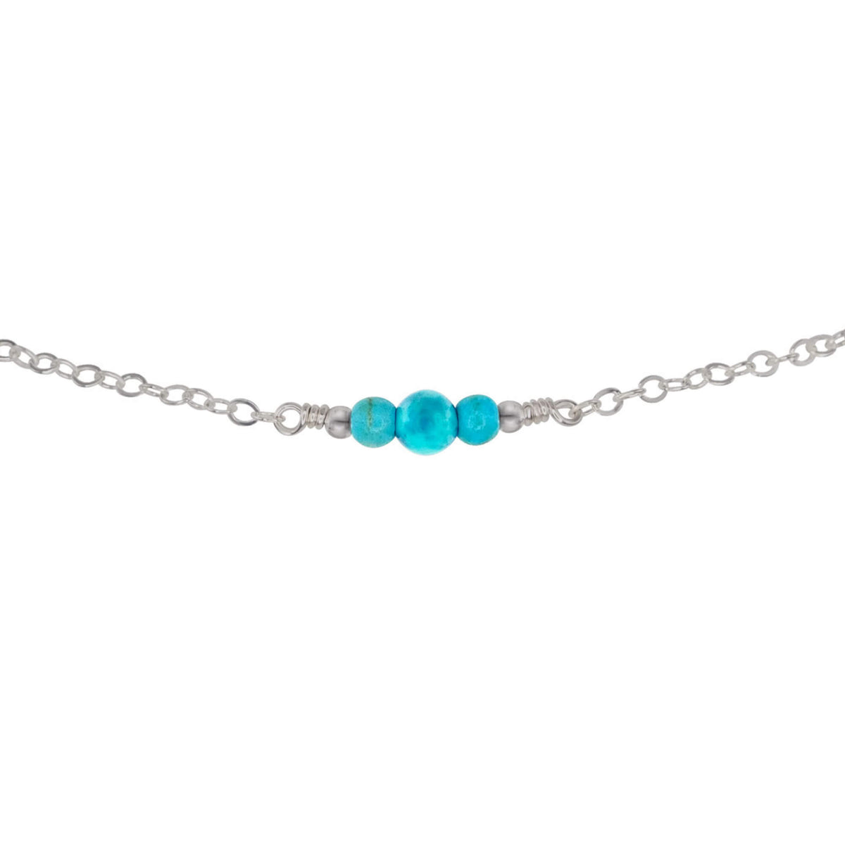 Dainty Choker - Turquoise - Stainless Steel - Luna Tide Handmade Jewellery