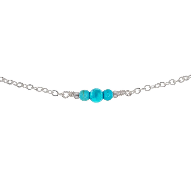 Dainty Choker - Turquoise - Stainless Steel - Luna Tide Handmade Jewellery