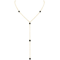 Dainty Y Necklace - Lava - 14K Gold Fill - Luna Tide Handmade Jewellery