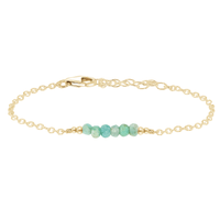 Faceted Bead Bar Bracelet - Amazonite - 14K Gold Fill - Luna Tide Handmade Jewellery