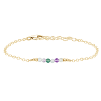 Faceted Bead Bar Bracelet - Fluorite - 14K Gold Fill - Luna Tide Handmade Jewellery
