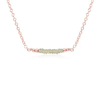Faceted Bead Bar Necklace - Ethiopian Opal - 14K Rose Gold Fill - Luna Tide Handmade Jewellery