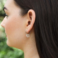 Hoop Earrings - Crystal Quartz - Sterling Silver - Luna Tide Handmade Jewellery