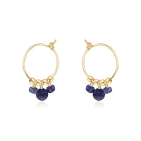 Hoop Earrings - Iolite - 14K Gold Fill - Luna Tide Handmade Jewellery