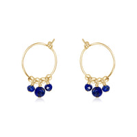 Hoop Earrings - Lapis Lazuli - 14K Gold Fill - Luna Tide Handmade Jewellery