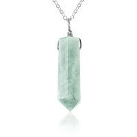 Large Crystal Point Necklace - Sterling Silver - Luna Tide Handmade Jewellery