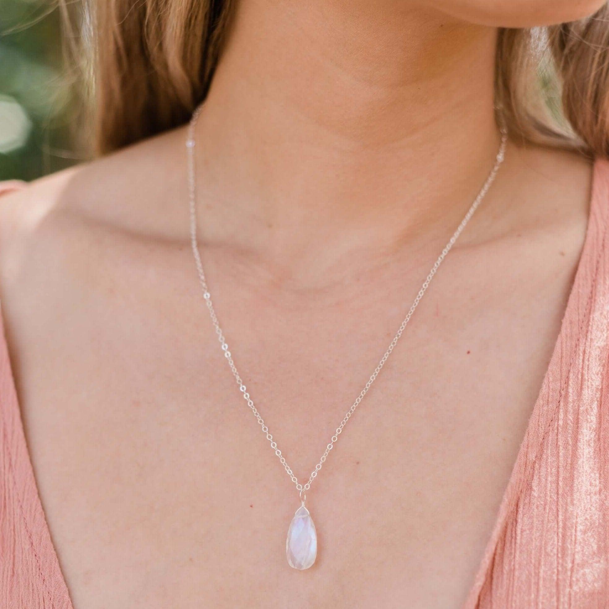 Amazing orders Moonstone tear drop necklace