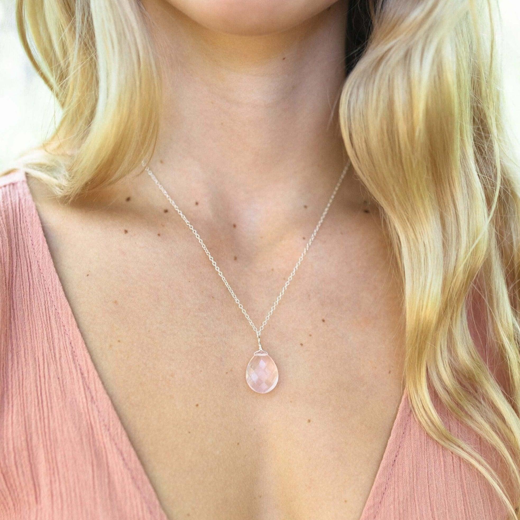 Rough Rose Quartz deals Pendant 1 1/2