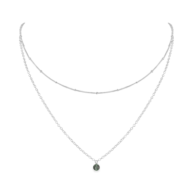 Layered Choker - Labradorite - Sterling Silver - Luna Tide Handmade Jewellery