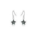 Little Labradorite Star Dangle Drop Earrings - Little Labradorite Star Dangle Drop Earrings - Stainless Steel - Luna Tide Handmade Crystal Jewellery