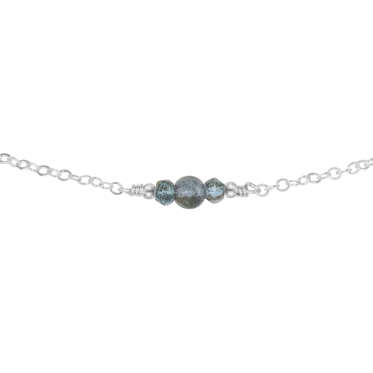 Dainty Labradorite Gemstone Choker Necklace - Luna Tide