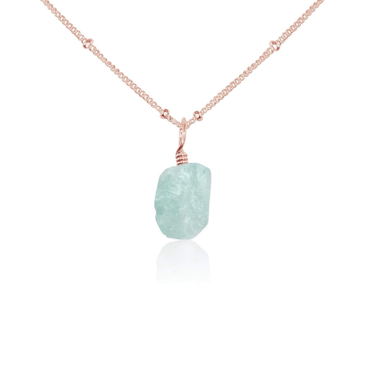 Natural aquamarine necklace clearance