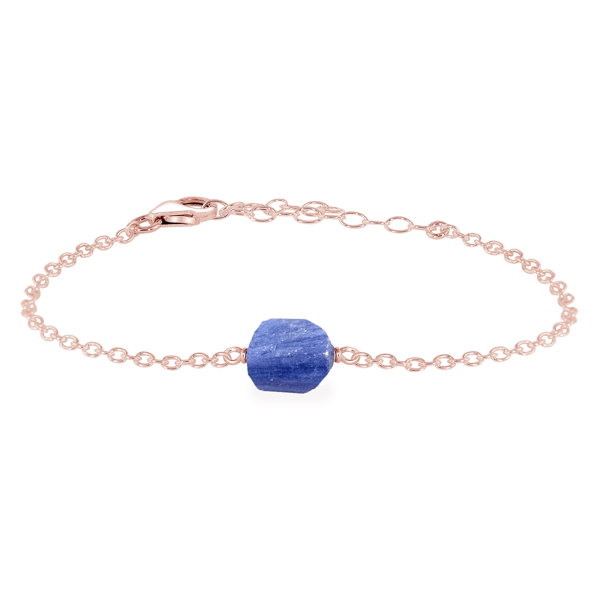 Raw Bracelet - Kyanite - 14K Rose Gold Fill - Luna Tide Handmade Jewellery