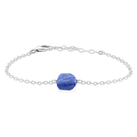 Raw Bracelet - Kyanite - Sterling Silver - Luna Tide Handmade Jewellery