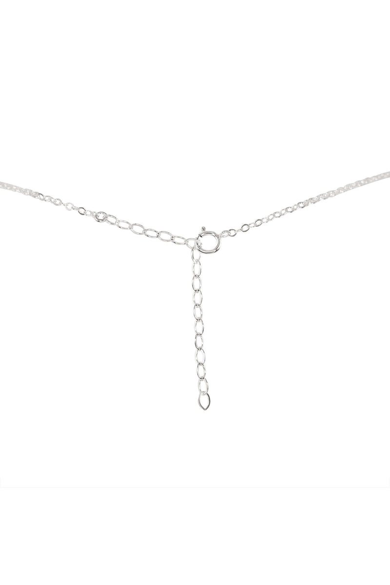 Raw Crystal Pendant Choker - Amethyst - Sterling Silver - Luna Tide Handmade Jewellery
