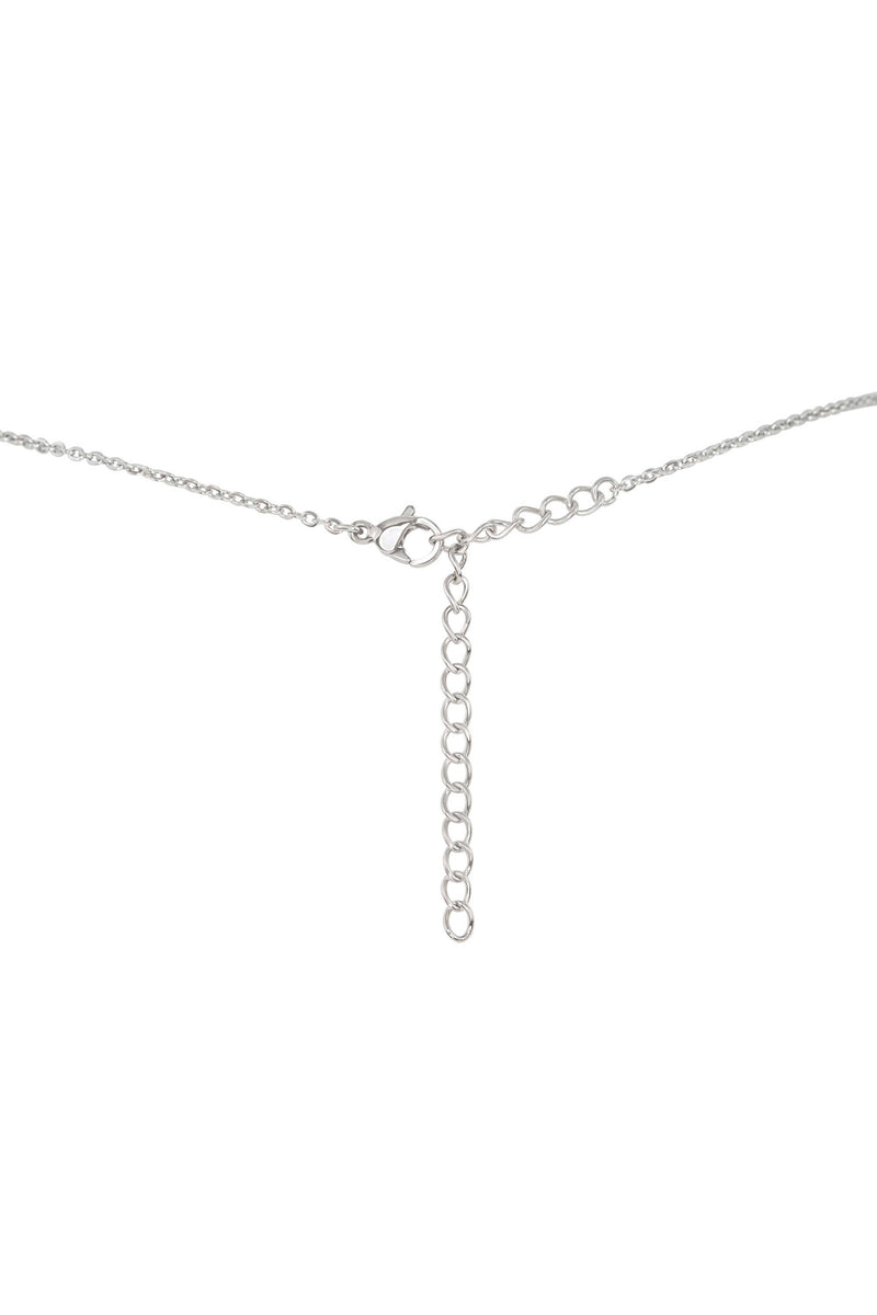Raw Crystal Pendant Choker - Kyanite - Stainless Steel - Luna Tide Handmade Jewellery