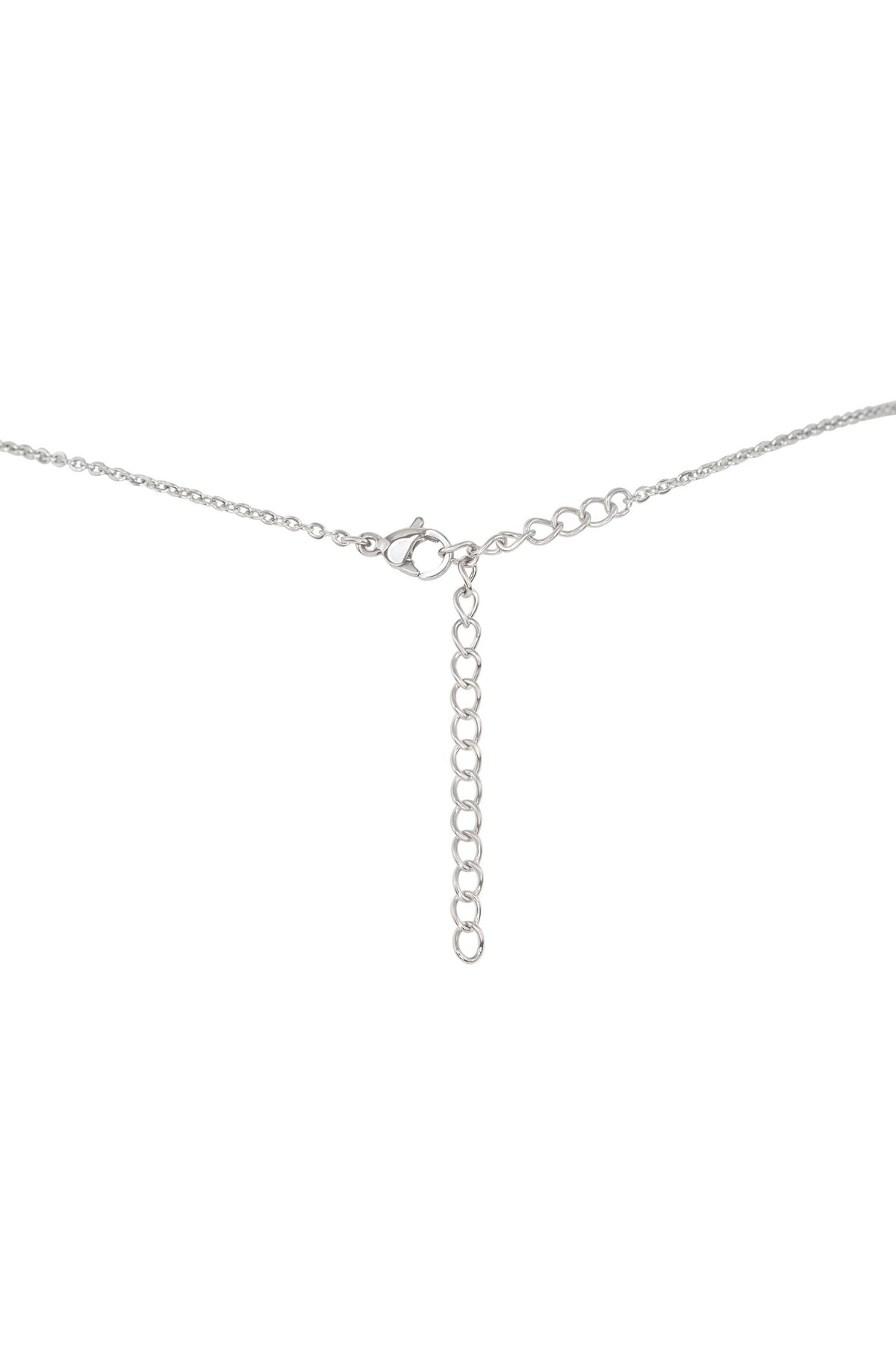 Raw Crystal Pendant Choker - Rose Quartz - Stainless Steel - Luna Tide Handmade Jewellery