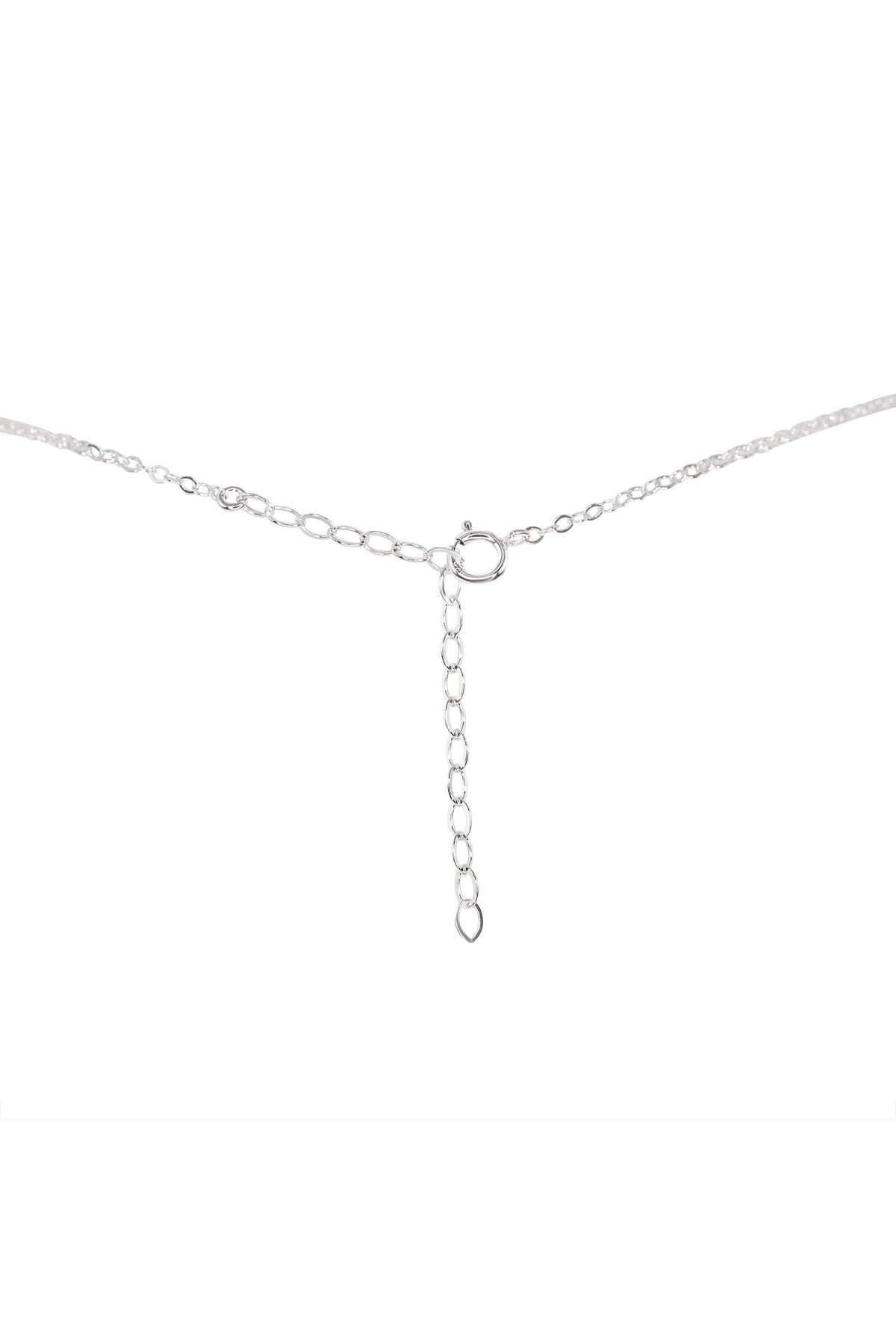 Raw Crystal Pendant Choker - Rose Quartz - Sterling Silver - Luna Tide Handmade Jewellery