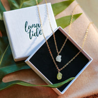 Raw Crystal Pendant Necklace - 14K Gold Fill - Luna Tide Handmade Jewellery
