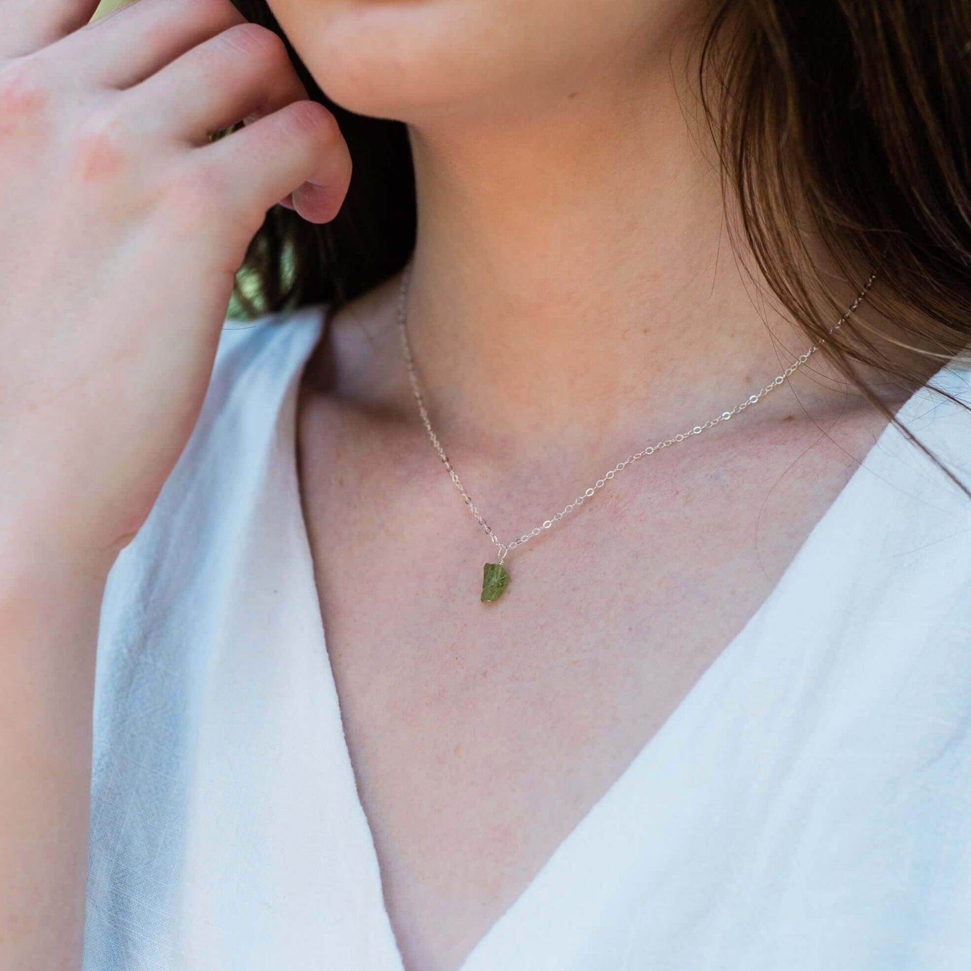 Natural Peridote Gemstone hotsell Sterling Silver Pendant, Healing Stone