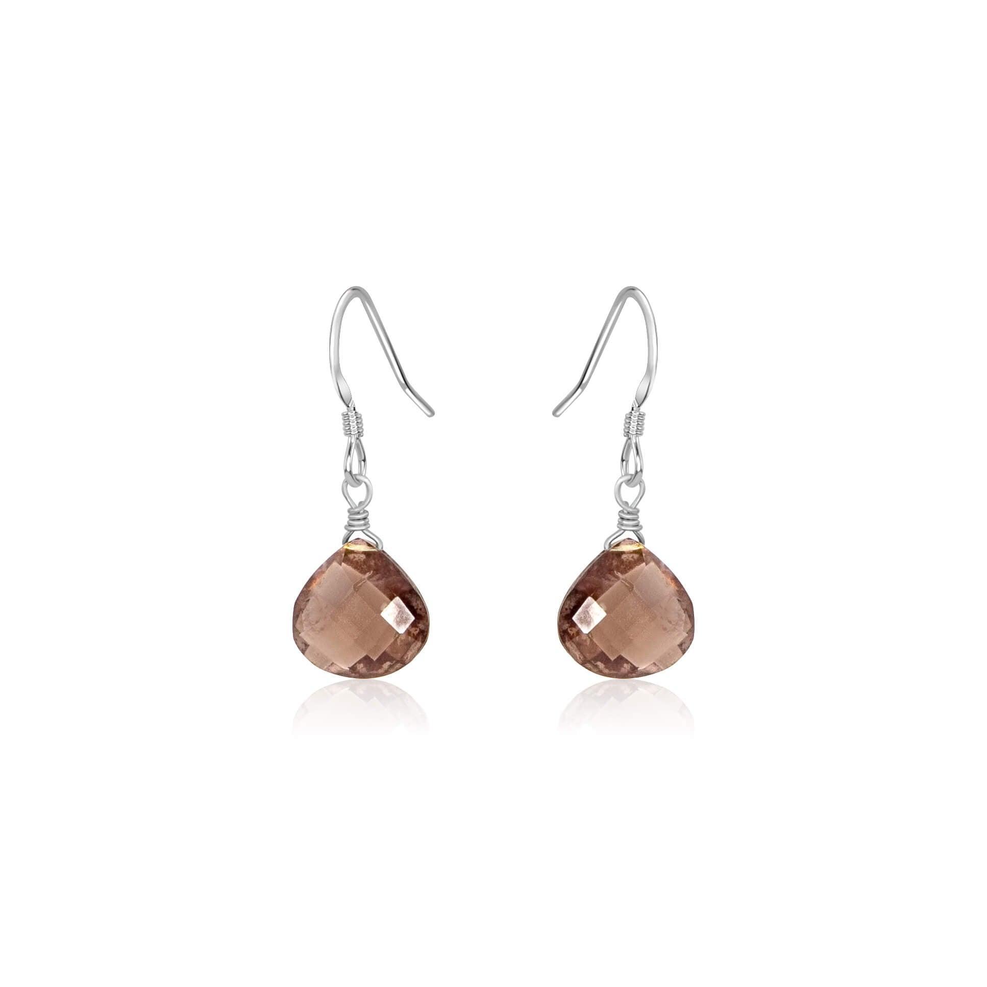 Smoky quartz drop earrings discount