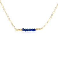Faceted Bead Bar Necklace - Lapis Lazuli - 14K Gold Fill - Luna Tide Handmade Jewellery